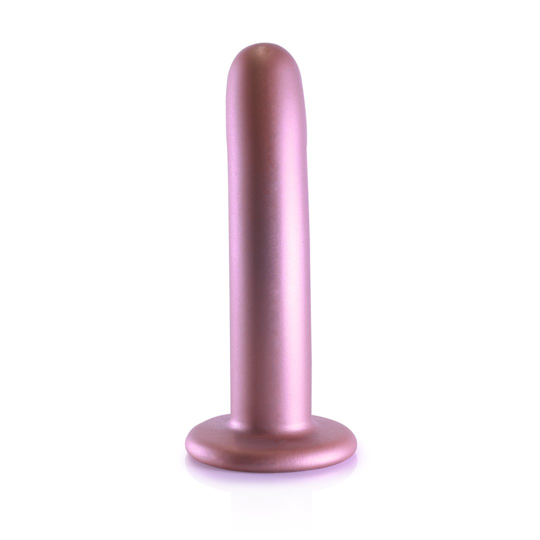 14,5 cm Gladde Silicone G - spot Dildo met Krachtige Zuignap en Metallic Kleur - EroticToyzSiliconen Dildo'sOuch! by Shots