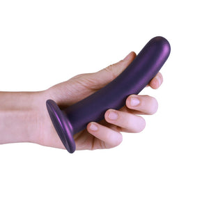 14,5 cm Gladde Silicone G - spot Dildo met Sterke Suction Cup en Prachtige Metallic Kleur - EroticToyzSiliconen Dildo'sOuch! by Shots