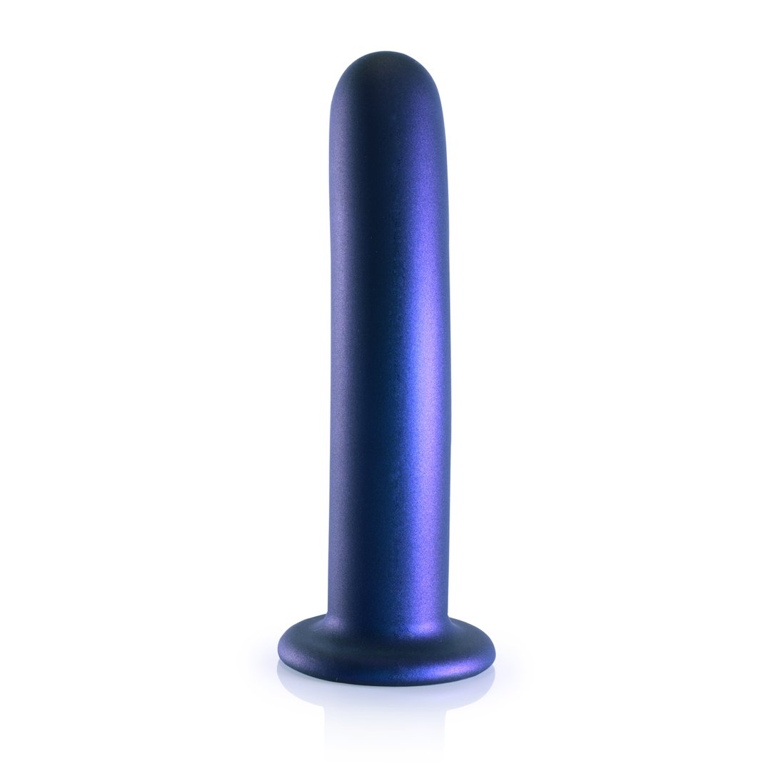 17 cm Gladde Silicone G - spot Dildo met Suction Cup en Luxe Metallic Kleur - EroticToyzSiliconen Dildo'sOuch! by Shots