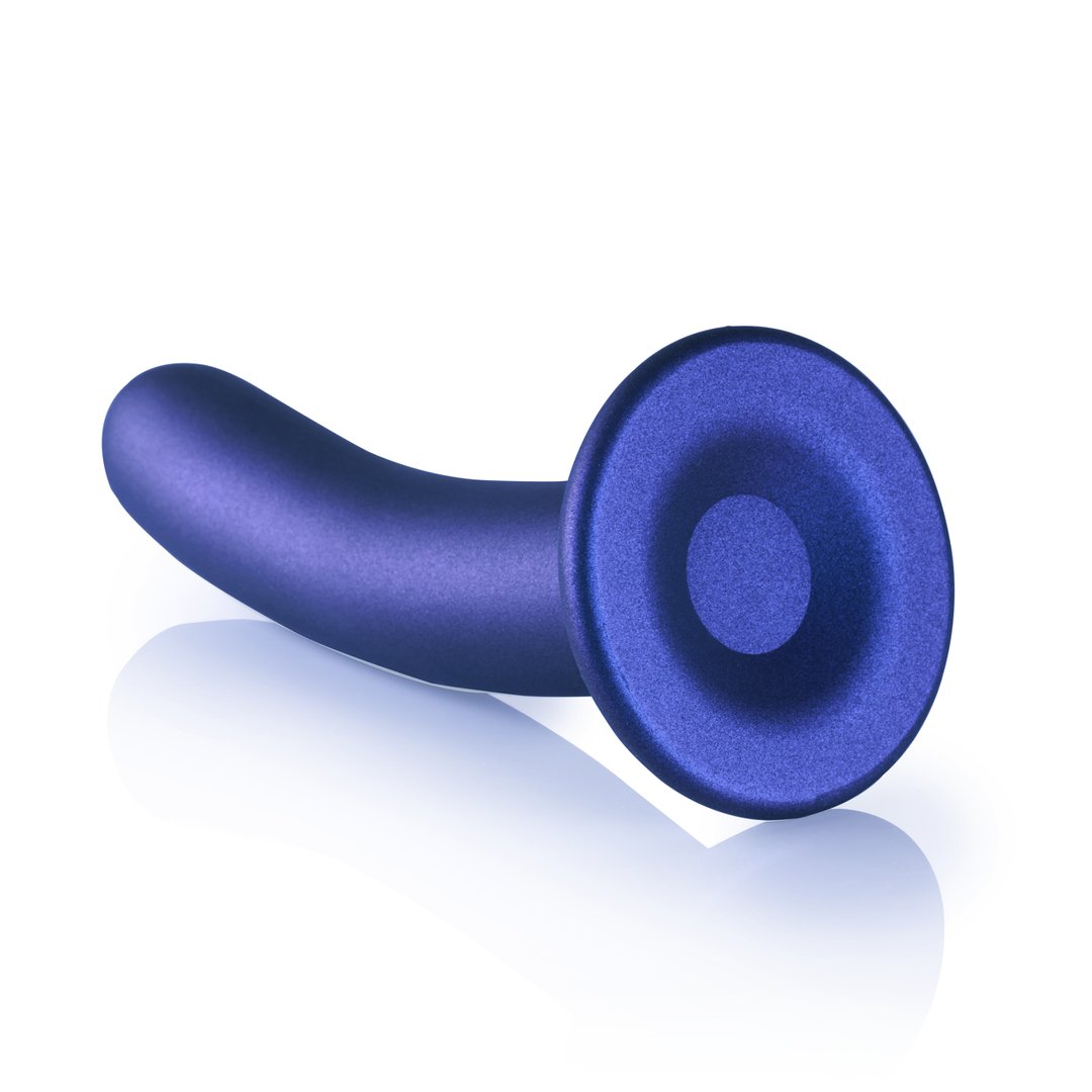 17 cm Gladde Silicone G - spot Dildo met Suction Cup en Luxe Metallic Kleur - EroticToyzSiliconen Dildo'sOuch! by Shots