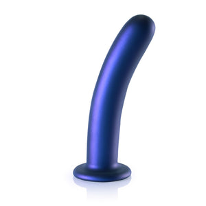 17 cm Gladde Silicone G - spot Dildo met Suction Cup en Luxe Metallic Kleur - EroticToyzSiliconen Dildo'sOuch! by Shots