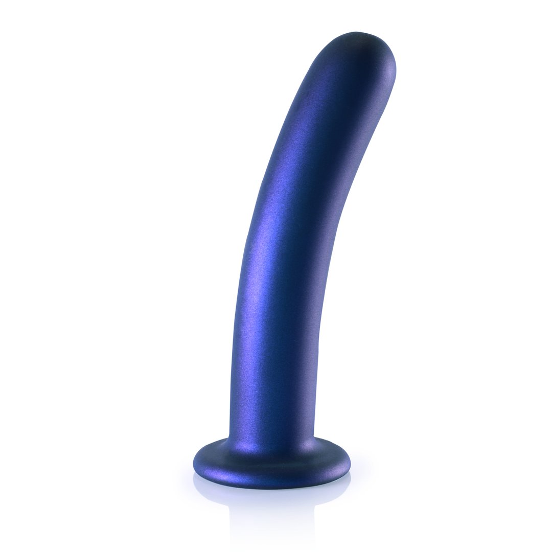 17 cm Gladde Silicone G - spot Dildo met Suction Cup en Luxe Metallic Kleur - EroticToyzSiliconen Dildo'sOuch! by Shots