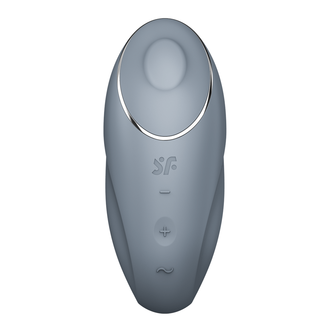 2 - in - 1 Vibrator - Blauwgrijs - Pleasureplay Producten,Toys,Vibrators,Clitoris Stimulator,Lay - on Vibrator,Nieuwe Producten,,GeslachtsneutraalSatisfyer