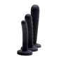 3 - delige Strap - on Siliconen Dildo Set - Zwart - EroticToyzVoorbinddildo'sXR Brands