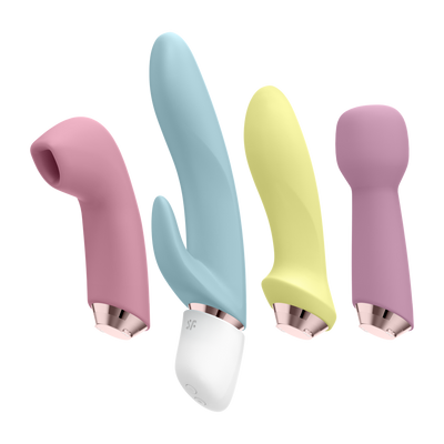 Multifunctionele Vibrator Met 4 Opzetstukken - Siliconen