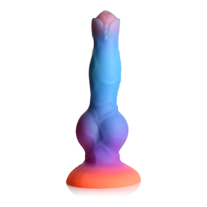 Siliconen Alien Dildo Met Zuignap - Glow in the Dark - 21,6 cm