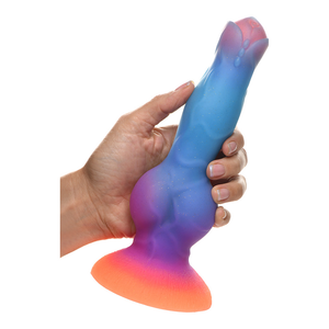 Siliconen Alien Dildo Met Zuignap - Glow in the Dark - 21,6 cm