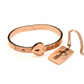 Locking Armband en Sleutel Ketting - Rose Gold