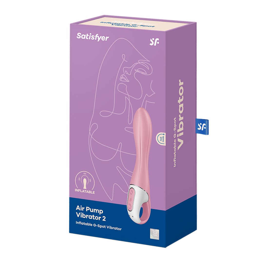 Air Pump Vibrator 2 - Light Red - EroticToyzProducten,Toys,Dildos,Opblaasbaar,Vibrators,G - Spot Vibrator,,GeslachtsneutraalSatisfyer