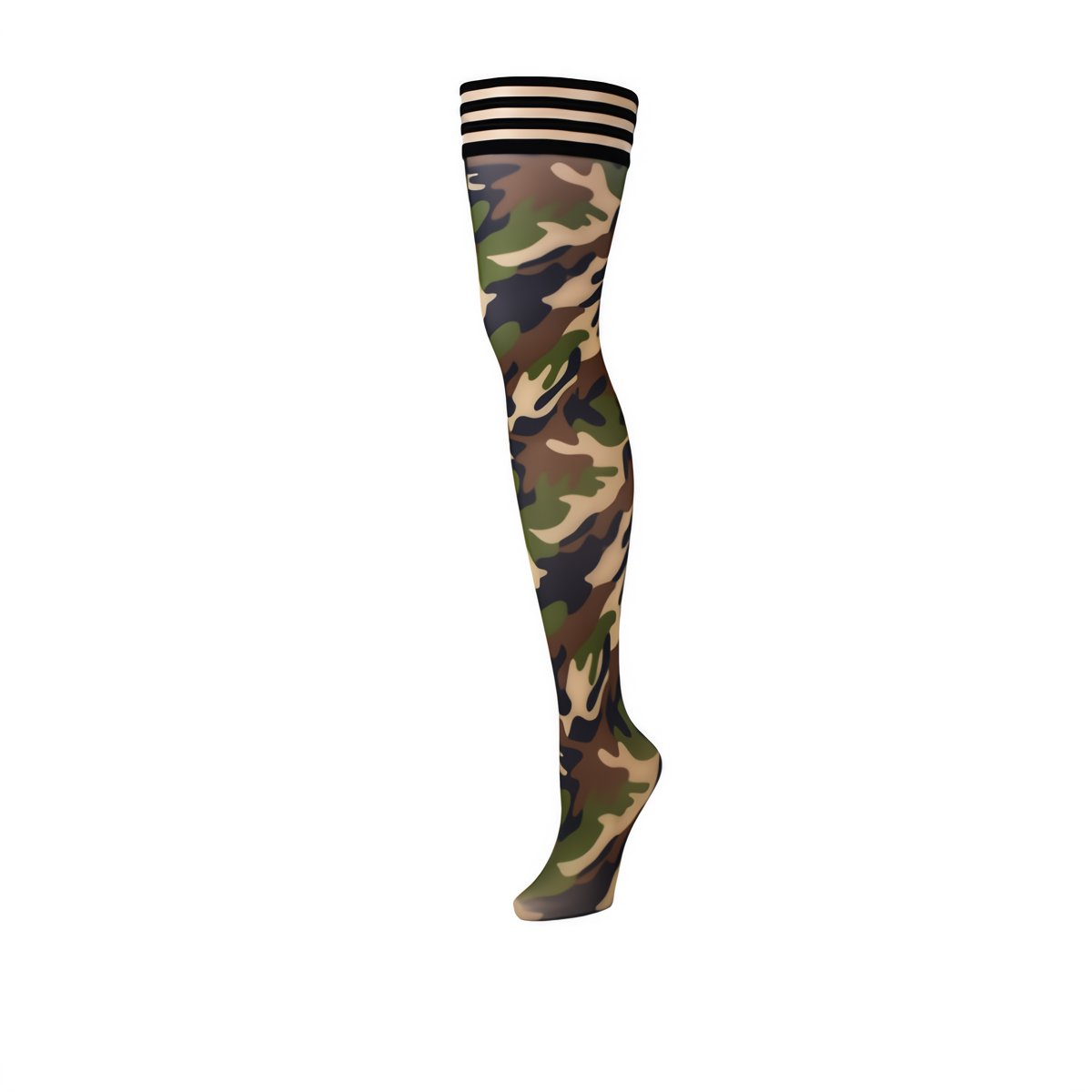 Alex - Thigh High - A - Camouflage - EroticToyzProducten,Lingerie,Accessoires Lingerie,Kousen,,VrouwelijkKix'ies