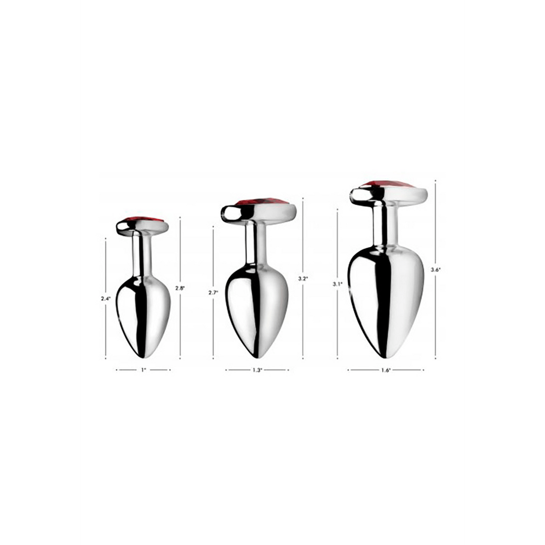 Anaal Plug Set - Rood - Pleasureplay Buttplugs Anale Dildo's Niet VibrerendXR Brands