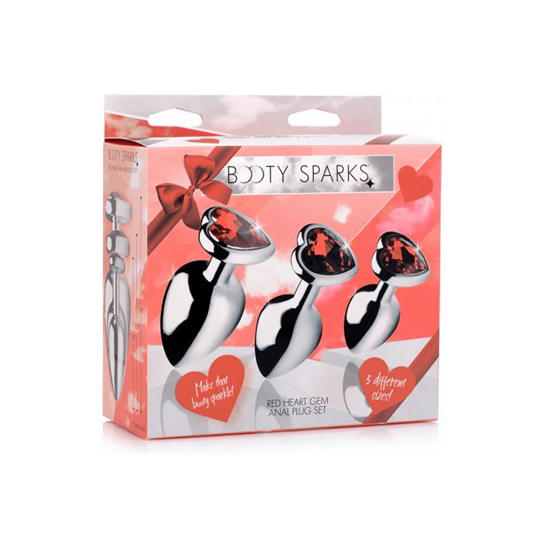Anaal Plug Set - Rood - Pleasureplay Buttplugs Anale Dildo's Niet VibrerendXR Brands
