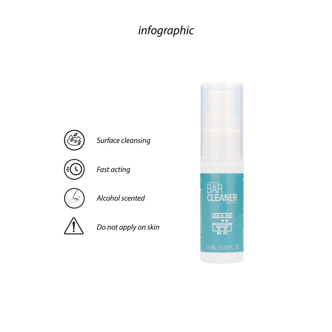 Antibacterial Bar Cleaner - 15 ml - EroticToyzProducten,Veilige Seks, Verzorging Hulp,HygiÃ«ne,Ontsmettingsmiddelen,Outlet,,GeslachtsneutraalPharmquests by Shots