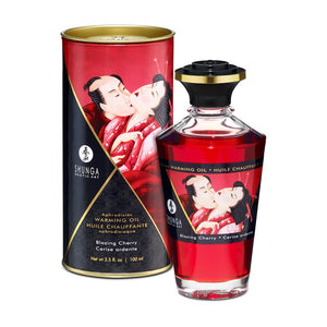 'Aphrodisia Warming Oil 100 ml - Blazing Cherry' - EroticToyzStimulerende Lotions en GelsShunga