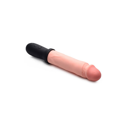 Vibrerende Dildo Met Handgreep - Aluminium - Pleasureplay Thrusting VibratorsXR Brands