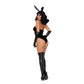 Bad Girl Bunny Kostuum - Zwart - 3 - Delige Set - EroticToyzKostuumsDreamgirl