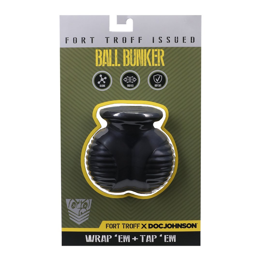 Ball Bunker Siliconen Stretch Cock Ring - Zwart - EroticToyzBall StrapsDoc Johnson