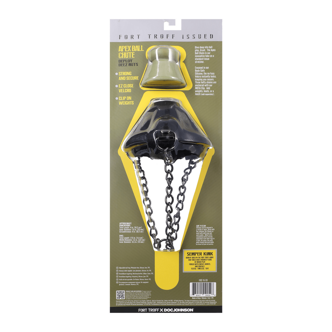 Ballstretcher Met INSTA Clip Kettingen - Zwart - Pleasureplay Ball StrapsDoc Johnson