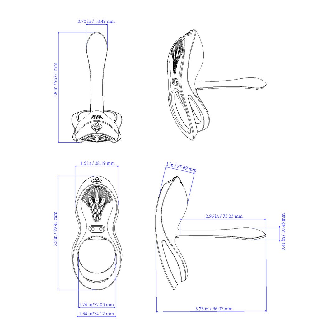 Handsfree Vibrator - Obsidiaan Zwart - Pleasureplay Luxe VibratorZalo