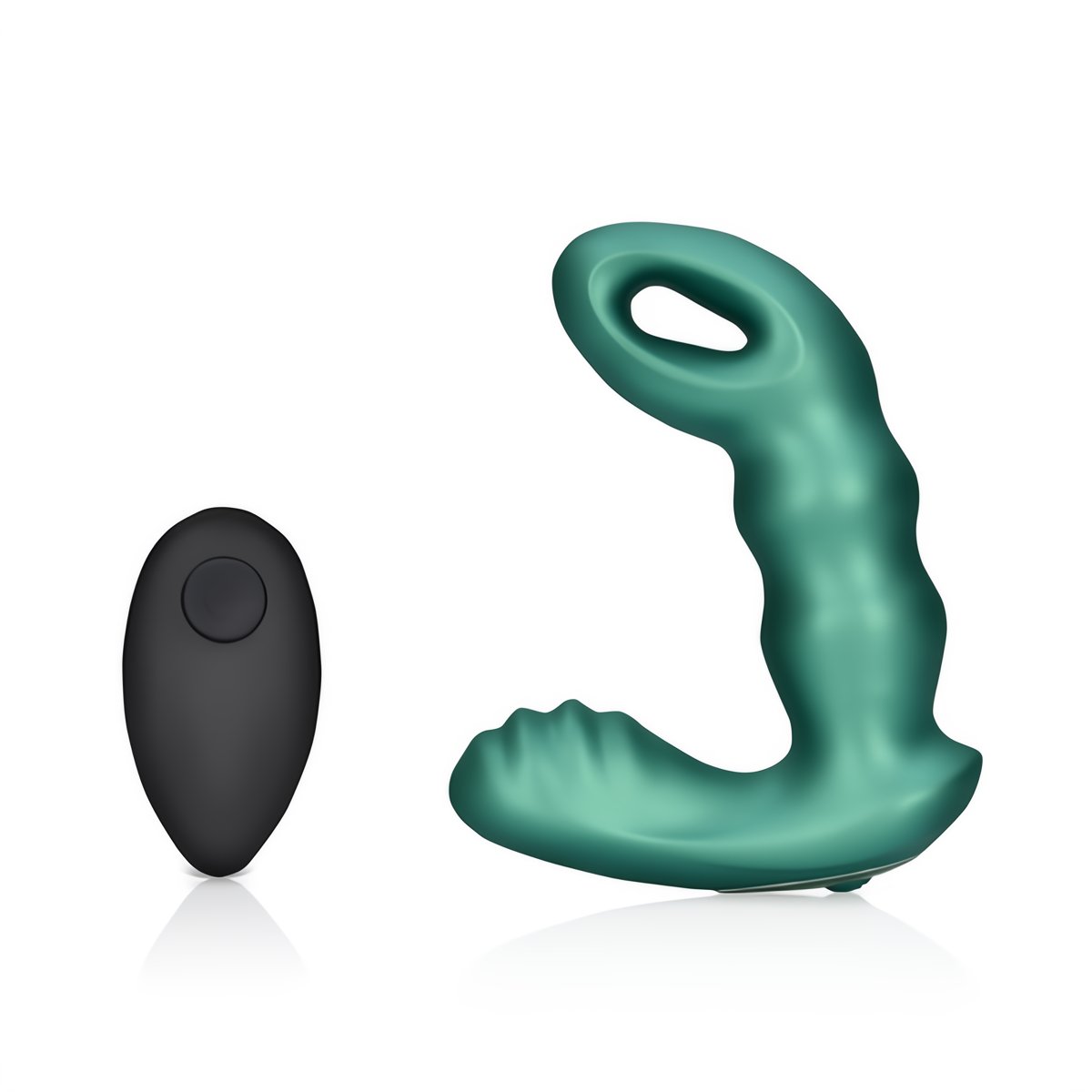 Beaded Vibrating Prostate Massager with Remote Control - Metallic Green - EroticToyzProducten,Toys,Anaal Toys,Prostaatstimulatoren,,MannelijkOuch! by Shots