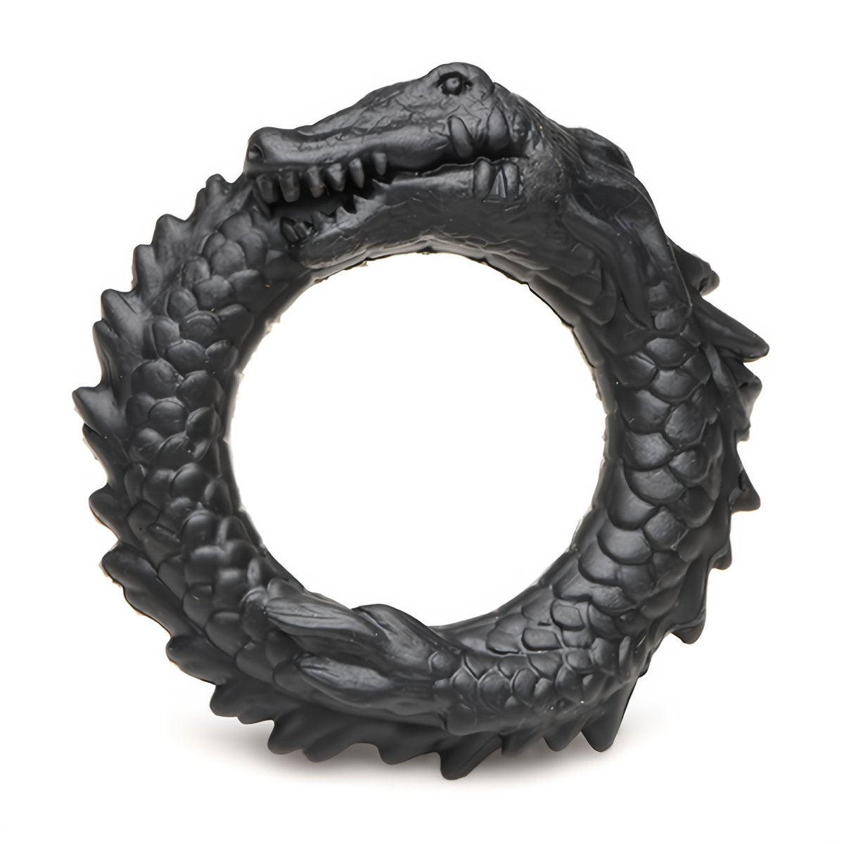 'Black Caiman Silicone Cock Ring - Zwart' - EroticToyzCockringenXR Brands