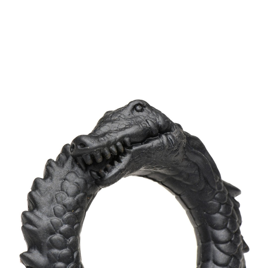 'Black Caiman Silicone Cock Ring - Zwart' - EroticToyzCockringenXR Brands