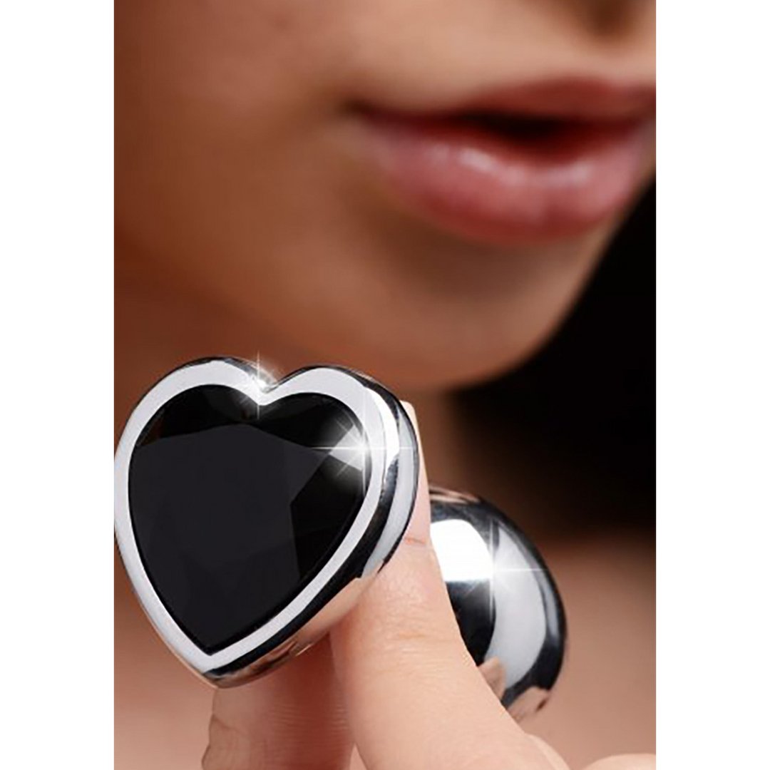 'Black Heart Aluminium Butt Plug Klein - Zwart' - EroticToyzButtplugs Anale Dildo's Niet VibrerendXR Brands