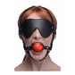 Blinddoek Harnas Met Bal Gag - Zwart/Rood - Pleasureplay GezichtsmaskerXR Brands