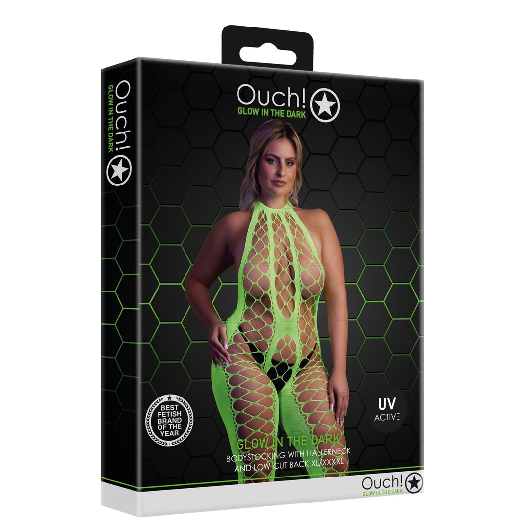 Bodystocking with Halterneck - EroticToyzProducten,Lingerie,Lingerie voor Haar,Bodystockings,,Ouch! by Shots