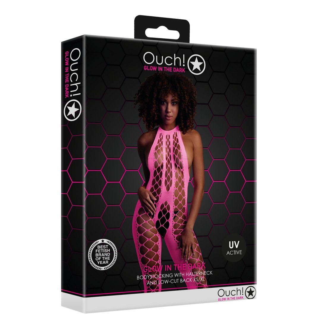 Bodystocking with Halterneck - EroticToyzProducten,Lingerie,Lingerie voor Haar,Bodystockings,,Ouch! by Shots