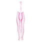 Bodystocking Met Halternek En Open Kruis - Roze - Pleasureplay BodystockingsOuch! by Shots