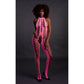 Bodystocking Met Halternek En Open Kruis - Roze - Pleasureplay BodystockingsOuch! by Shots