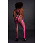 Bodystocking Met Halternek En Open Kruis - Roze - Pleasureplay BodystockingsOuch! by Shots