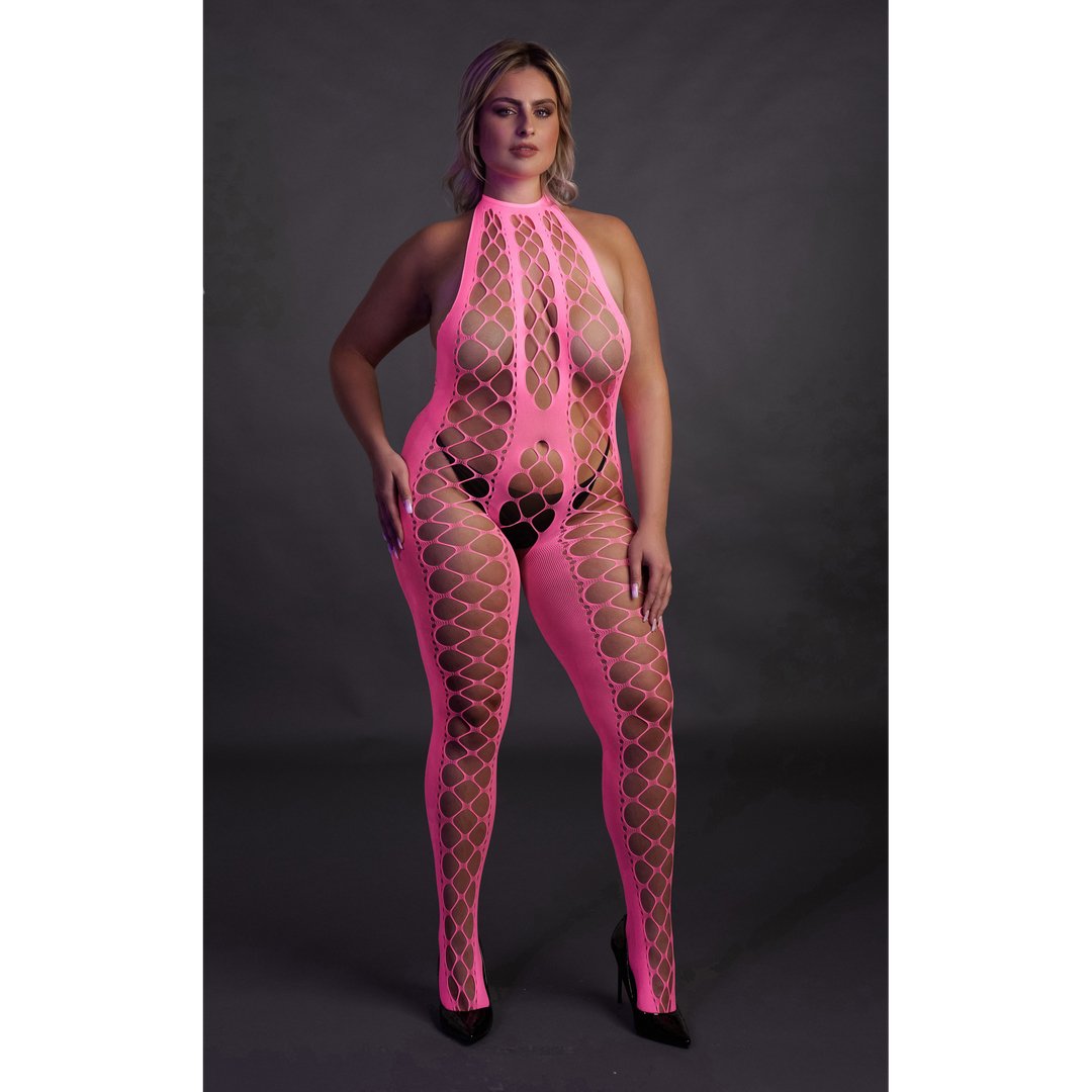 Bodystocking with Halterneck - EroticToyzProducten,Lingerie,Lingerie voor Haar,Bodystockings,,Ouch! by Shots