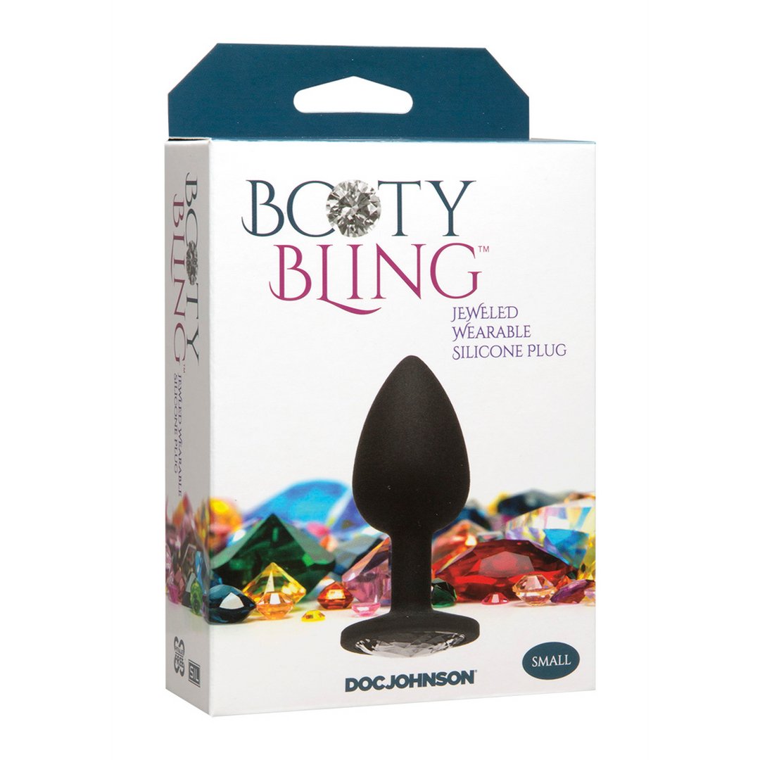 'Booty Bling Spade Butt Plug Small - Zwart met Juweel' - EroticToyzButtplugs Anale Dildo's Niet VibrerendDoc Johnson