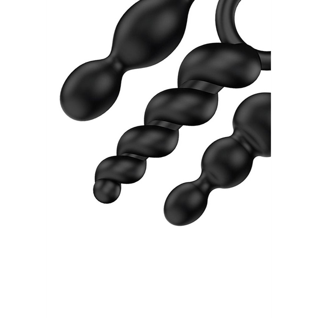 Booty Call Anale Plug Set 3 Maten - Zwart - EroticToyzButtplugs Anale Dildo's Niet VibrerendSatisfyer