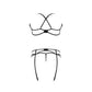 Bra, Garter and G - M - Black - EroticToyzProducten,Lingerie,Lingerie voor Haar,3 - Delige Set,,VrouwelijkMagic Silk
