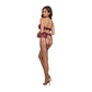Bralette en Garter Panty - Mulberry Kleur - Pleasureplay 2 - Delige SetDreamgirl