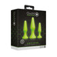 Butt Plug Set - Glow in the Dark - EroticToyzProducten,Toys,Anaal Toys,Buttplugs Anale Dildo's,Buttplugs Anale Dildo's Niet Vibrerend,,GeslachtsneutraalOuch! by Shots