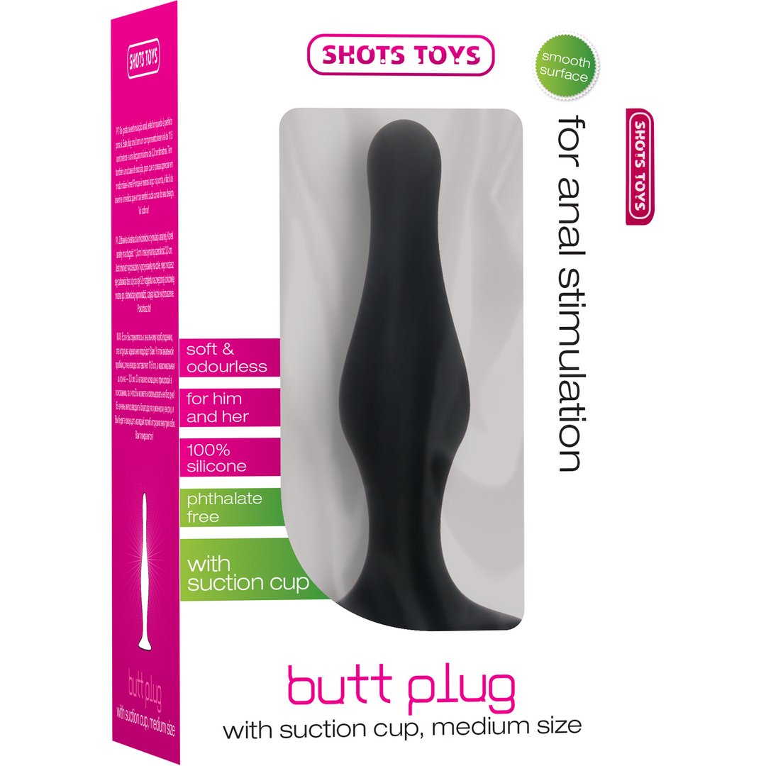 Butt Plug with Suction Cup - Medium - EroticToyzProducten,Toys,Anaal Toys,Buttplugs Anale Dildo's,Buttplugs Anale Dildo's Niet Vibrerend,,GeslachtsneutraalShots Toys by Shots