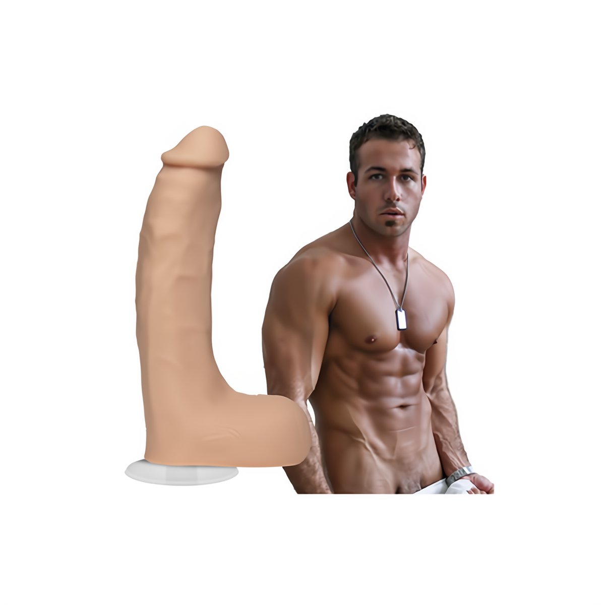 'Chad White Realistische ULTRASKYN Dildo 20 cm - Huidkleurig' - EroticToyzVoorbinddildo'sDoc Johnson