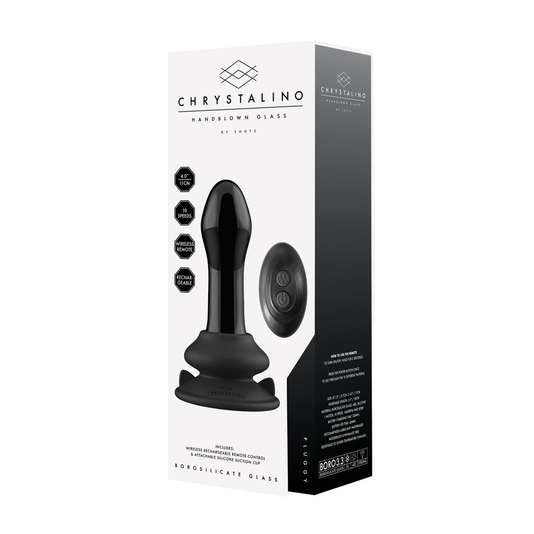 Chrystalino - Glas Vibrator met Zuignap en Afstandsbediening - EroticToyzProducten,Toys,Vibrators,Glazen Vibrators,,VrouwelijkChrystalino by Shots