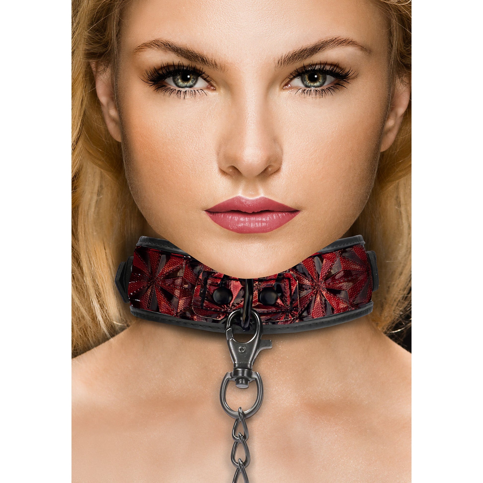 Collar with Leash - EroticToyzProducten,Toys,Fetish,Riem Halsbanden,,GeslachtsneutraalOuch! by Shots