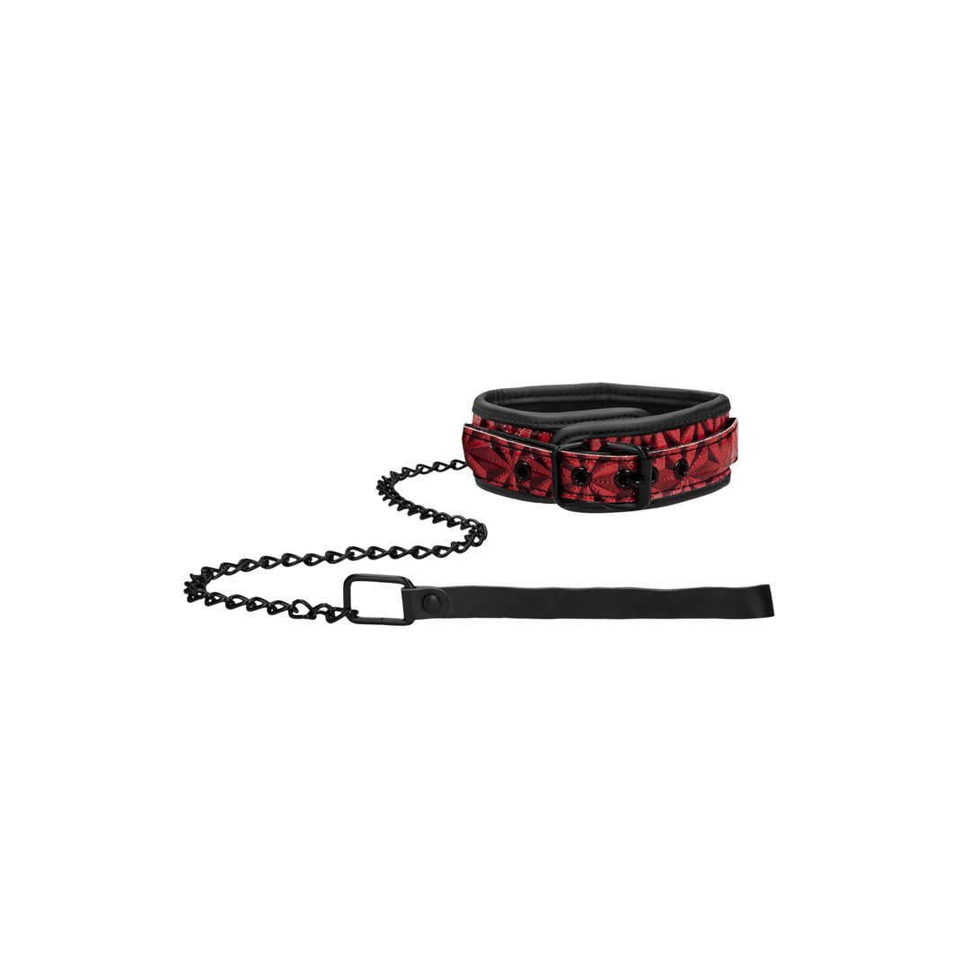 Collar with Leash - EroticToyzProducten,Toys,Fetish,Riem Halsbanden,,GeslachtsneutraalOuch! by Shots