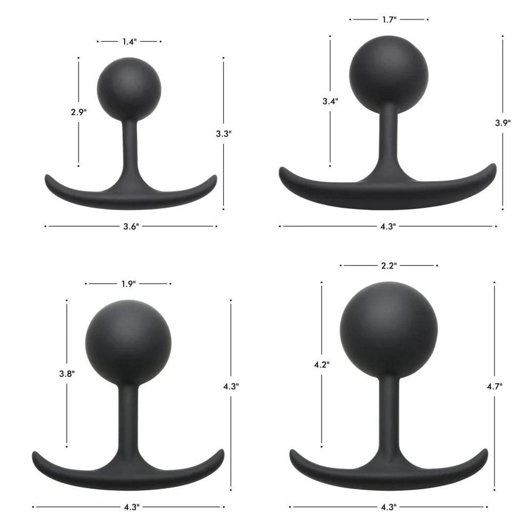 Comfort Plugs Silicone Weighted Round Plug 3.3 - Black - EroticToyzProducten,Toys,Anaal Toys,Buttplugs Anale Dildo's,Buttplugs Anale Dildo's Niet Vibrerend,,GeslachtsneutraalXR Brands