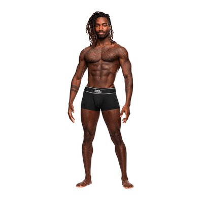 Comfortabele Pouch Short - L - Zwart - Male Power Modal Rib - collectie - EroticToyzProducten,Lingerie,Lingerie voor Hem,Boxershorts,,MannelijkMale Power