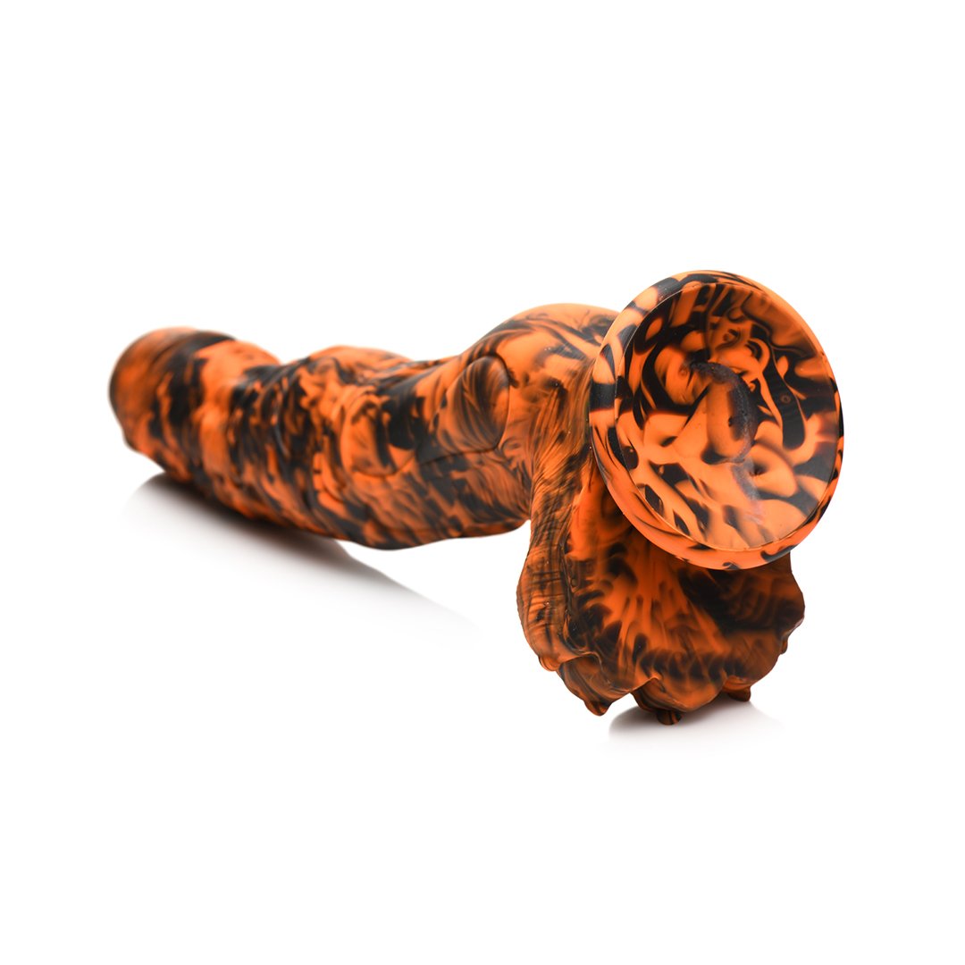 'Creature Cocks Sabretooth Dildo Met Zuignap - Oranje/Zwart' - EroticToyzNiet - Fallische Dildo'sXR Brands