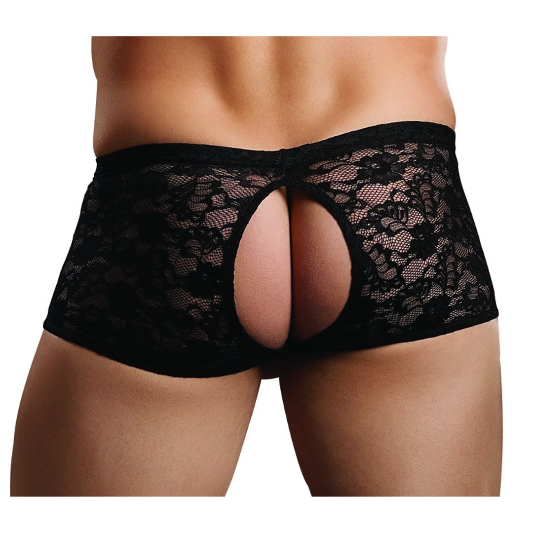 Crotchless Panty - XL - Black - EroticToyzProducten,Lingerie,Lingerie voor Hem,Strings,,MannelijkMale Power