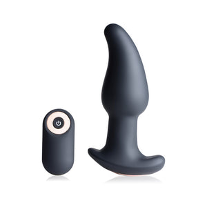 'Curved Rimming Butt Plug 10 Standen Afstandsbediening - Zwart' - EroticToyzButtplugs Anale Dildo's VibrerendXR Brands