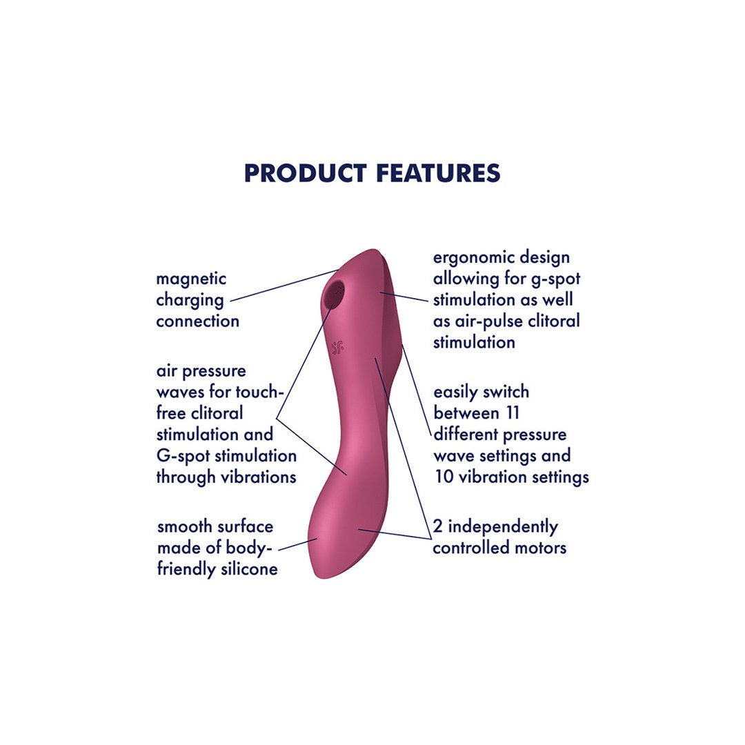 Multifunctionele Air Pulse en G - spot Vibrator - Siliconen - Pleasureplay G - Spot VibratorSatisfyer